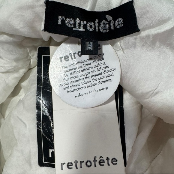 Retrofête Katya Moonglow White Sequin Embellished Gown Size Med NWT - Picture 9 of 14